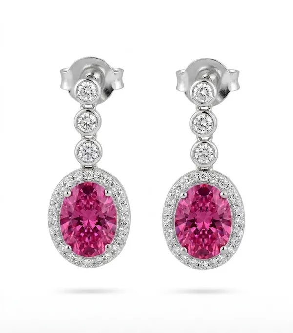 Gold_Metal_Pink_Sapphire_Oval_Diamond_Halo_Drop_Earrings_For_Women_(ERAD-01B)