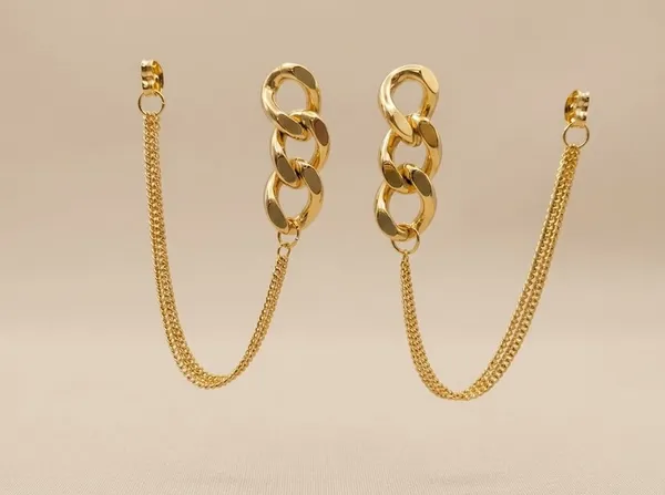 Gold_Stainless_Steel_Chunky_Curb_Chain_Drop_Earrings_For_Women_(ERSS-40)