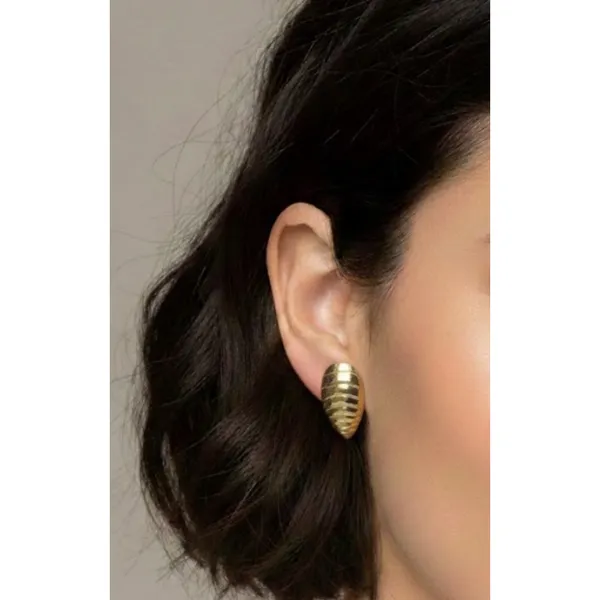 Gold_Stainless_Steel_Spiral_Cone_Ribbed_Stud_Earrings_For_Women_(ERSS-17)