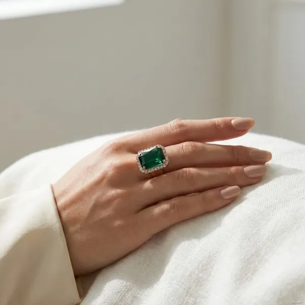 Rose_Gold_Emerald_Green_Crystal_Halo_Statement_Ring_For_Women_(RGMT-01D)