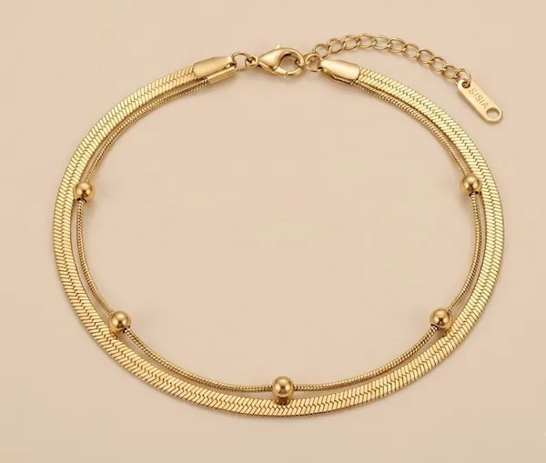 Gold_Stainless_Steel_Double_Layered_Beaded_Anklet_For_Women_(ANSS-08)