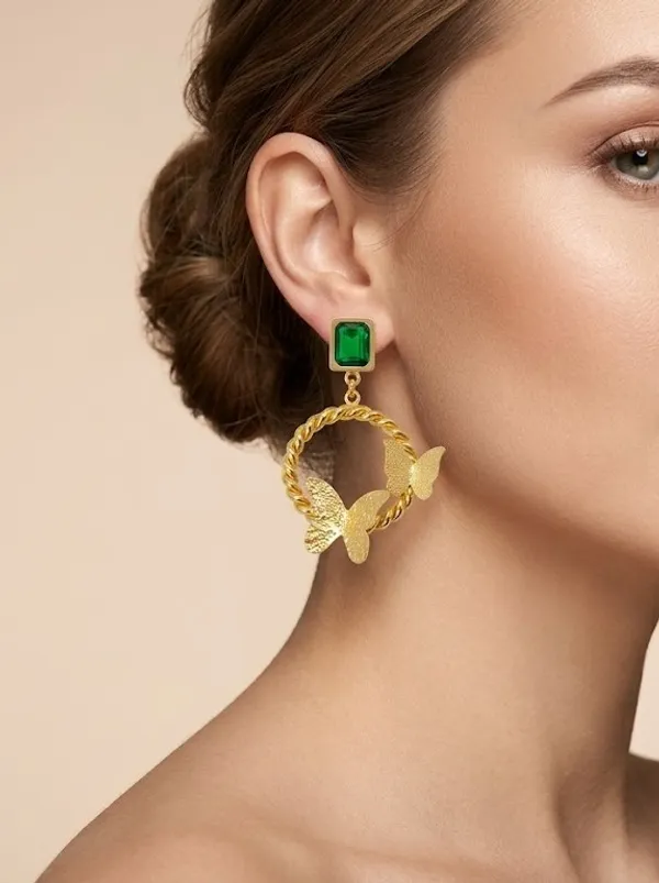 Gold_Stainless_Steel_Butterfly_Twisted_Hoop_Earrings_For_Women_(ERSS-28)