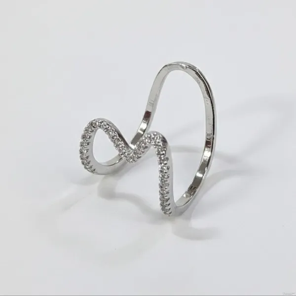 Silver_Stainless_Steel_Pave_Crystal_Wave_Adjustable_Ring_For_Women_(RGSS-10A)
