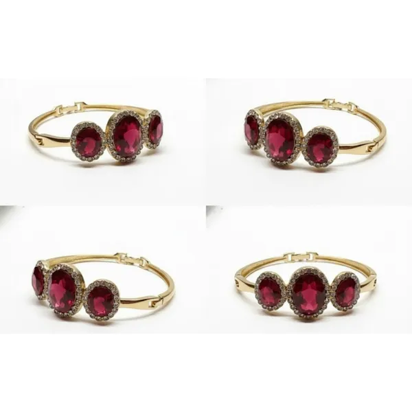 Gold_Stainless_Steel_Ruby_Red_Crystal_Halo_Cuff_Bracelet_For_Women_(BRSSCF-36E)