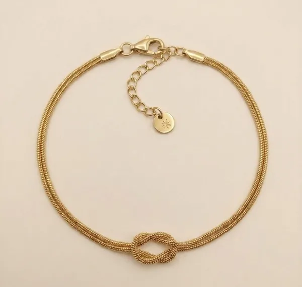 Gold_Stainless_Steel_Knotted_Snake_Chain_Anklet_For_Women_(ANSS-04)