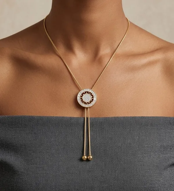 Gold_Plated_Roman_Numeral_Crystal_Bolo_Pendant_Necklace_For_Women_(PNSS-50)