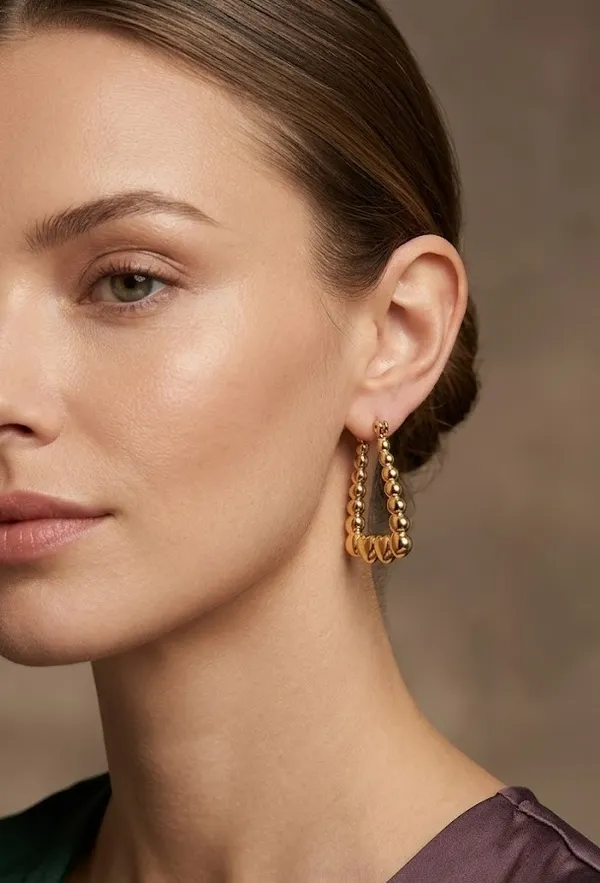 Gold_Stainless_Steel_Beaded_Heart_Charm_Hoop_Earrings_For_Women_(ERSS-30)