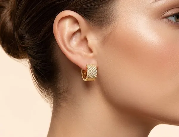 Gold_Metal_Cubic_Zirconia_Pave_Huggie_Hoop_Earrings_For_Women_(ERAD-07)