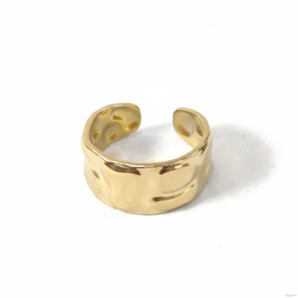Gold_Stainless_Steel_Wide_Hammered_Texture_Adjustable_Ring_For_Women_(RGSS-17)