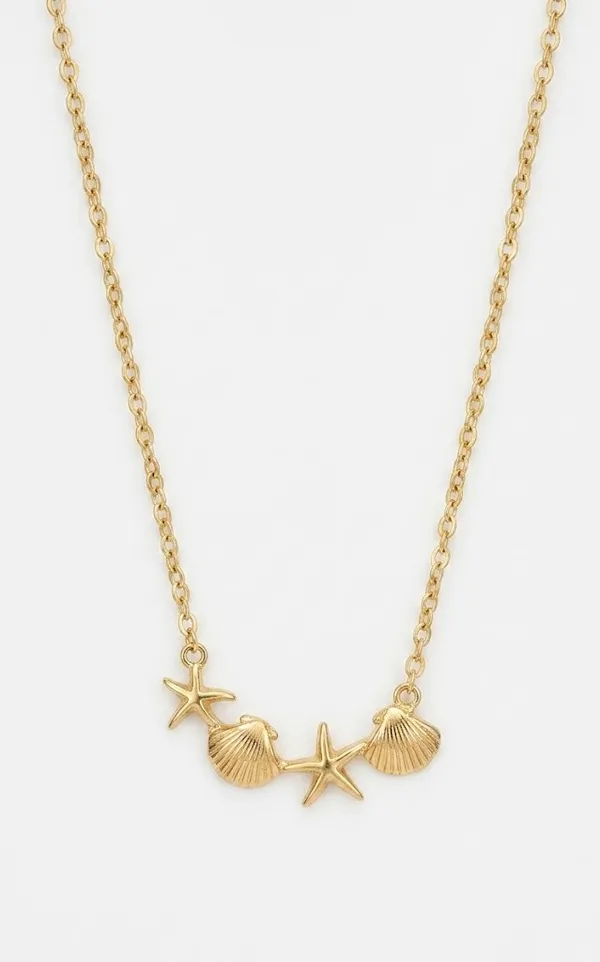 Gold_Stainless_Steel_Shell_Starfish_Charm_Pendant_Necklace_For_Women_(PNSS-55)