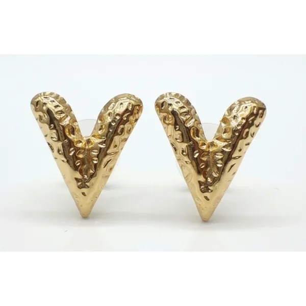 Gold_Stainless_Steel_Textured_V-Shape_Stud_Earrings_For_Women_(ERSS-07)