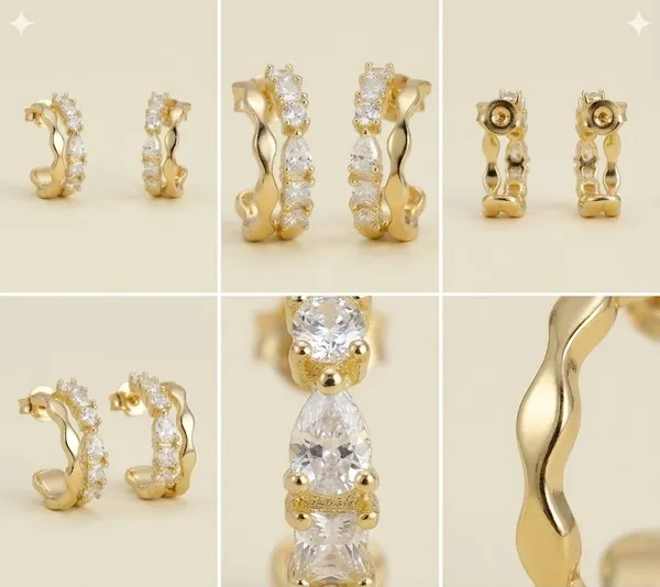 Gold_Metal_Wavy_Cubic_Zirconia_Hoop_Earrings_For_Women_(ERAD-05)