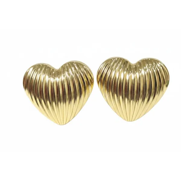 Gold_Stainless_Steel_Ribbed_Heart_Stud_Earrings_For_Women_(ERSS-09)