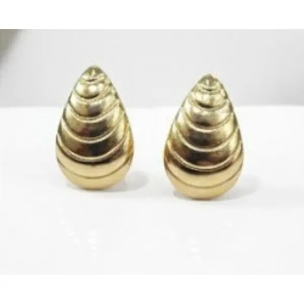Gold_Stainless_Steel_Spiral_Cone_Ribbed_Stud_Earrings_For_Women_(ERSS-17)