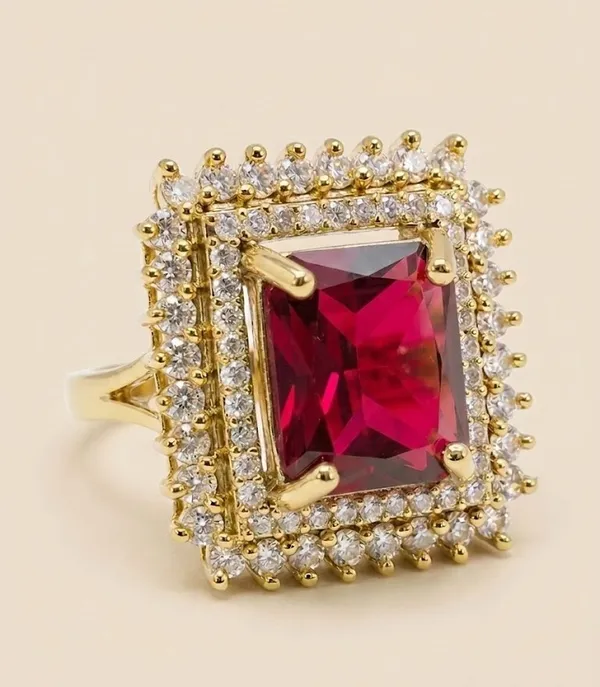 Gold_Stainless_Steel_Ruby_Stone_Double_Halo_Square_Ring_For_Women_(RGSS-32B)