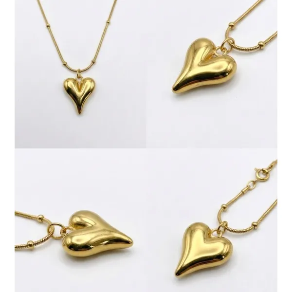 Gold_Stainless_Steel_Elongated_Heart_Pendant_Necklace_For_Women_(PNSS-24)