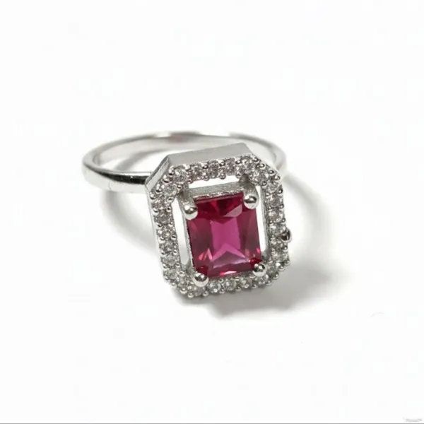 Silver_Stainless_Steel_Ruby_Halo_Adjustable_Ring_For_Women_(RGSS-01A)