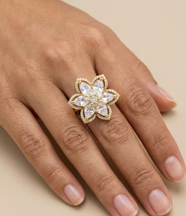 Gold_Plated_Floral_Cubic_Zirconia_Pave_Adjustable_Ring_For_Women_(RGSS-31A)