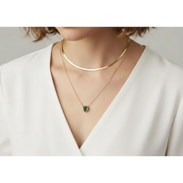 Gold_Stainless_Steel_Layered_Heart_Pendant_Necklace_For_Women_(PNSS-14)
