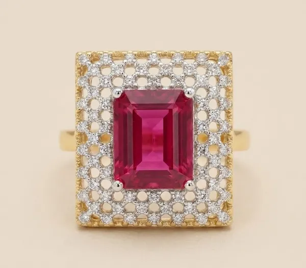 Gold_Stainless_Steel_Ruby_Diamond_Halo_Statement_Ring_For_Women_(RGSS-09B)