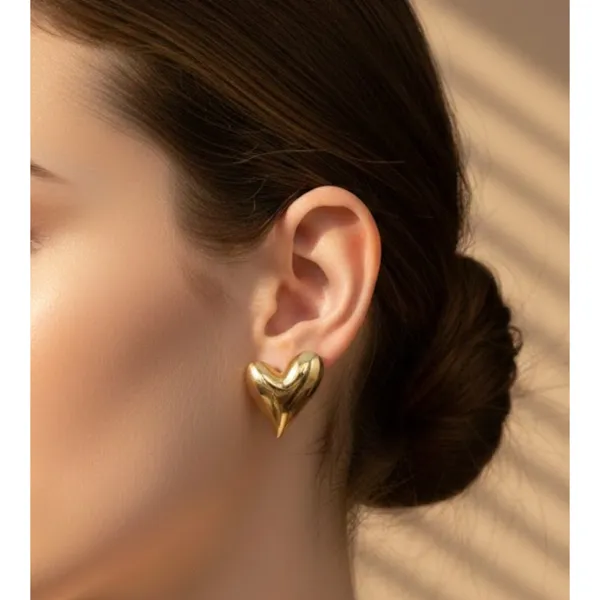 Gold_Stainless_Steel_Puffed_Heart_Stud_Earrings_For_Women_(ERSS-10)