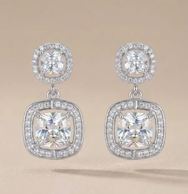 Silver_Metal_Cubic_Zirconia_Cushion_Cut_Halo_Drop_Earrings_For_Women_(ERAD-02C)