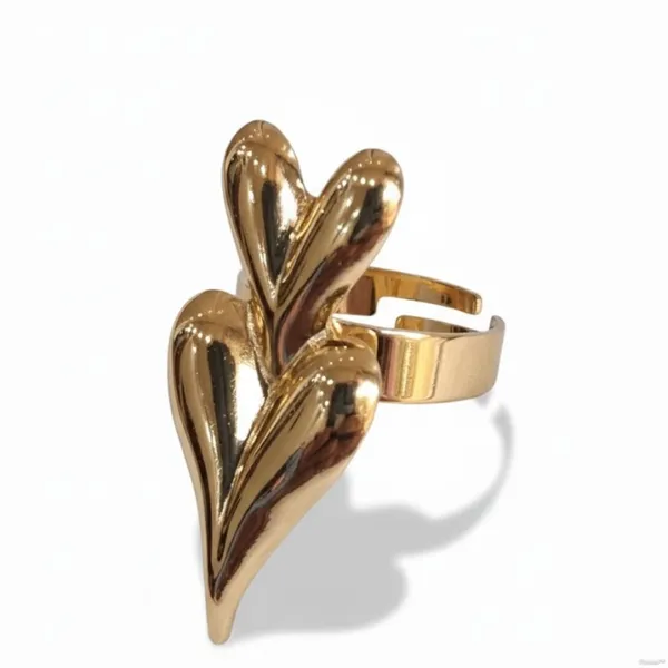 Gold_Stainless_Steel_Sculptural_Double_Heart_Adjustable_Ring_For_Women_(RGSS-21)
