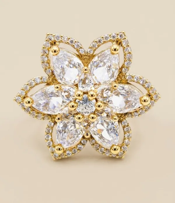 Gold_Plated_Floral_Cubic_Zirconia_Pave_Adjustable_Ring_For_Women_(RGSS-31A)