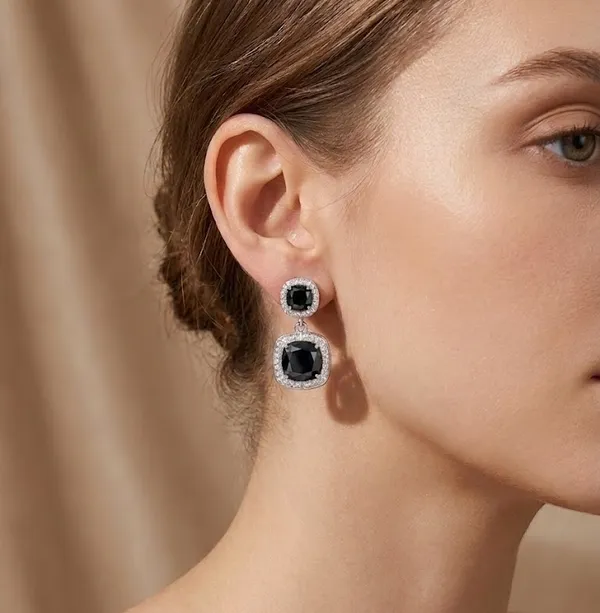 Silver_Black_Stone_Cushion_Halo_Drop_Earrings_For_Women_(ERAD-02F)