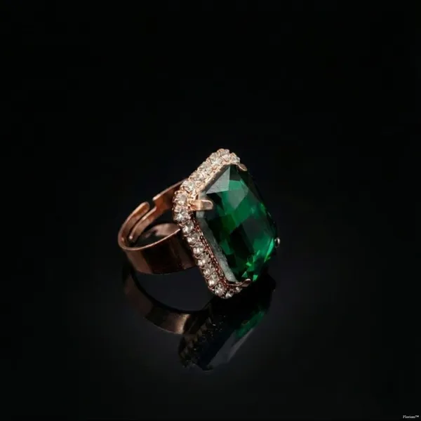 Rose_Gold_Emerald_Green_Crystal_Halo_Statement_Ring_For_Women_(RGMT-01D)