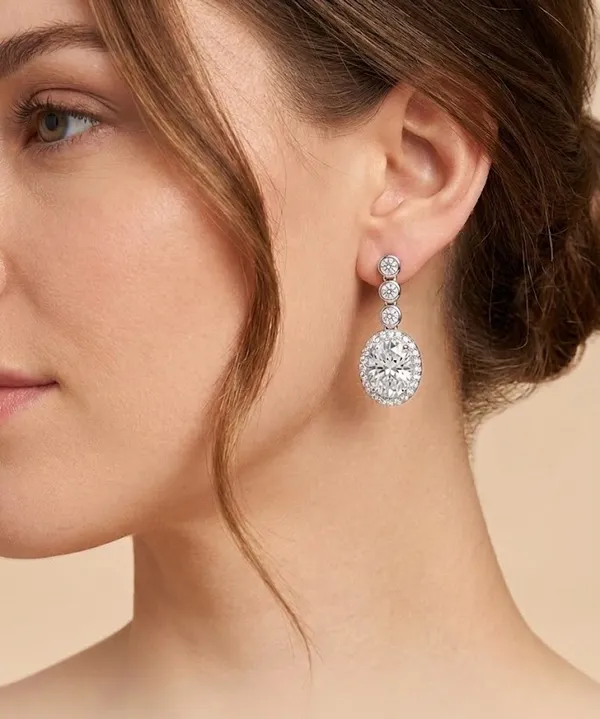 Silver_Oval_Cubic_Zirconia_Halo_Drop_Earrings_For_Women_(ERAD-01C)