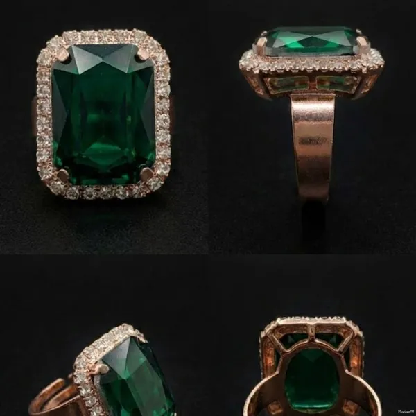Rose_Gold_Emerald_Green_Crystal_Halo_Statement_Ring_For_Women_(RGMT-01D)
