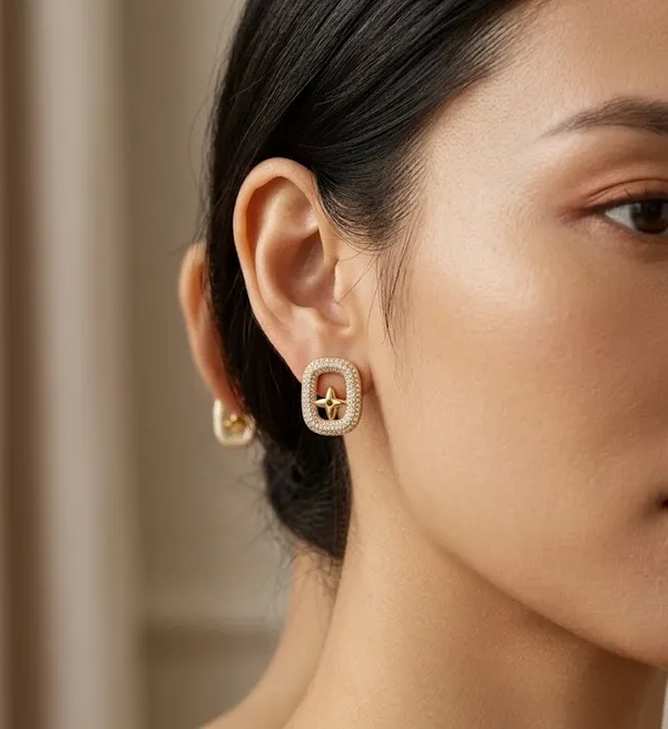 Gold_Plated_Crystal_Oval_Stud_Earrings_For_Women_(ERAD-10)