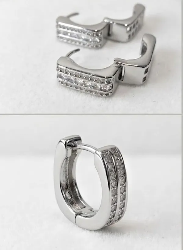 Silver_Metal_Crystal_Three_Row_Hoop_Earrings_For_Women_(ERAD-04)