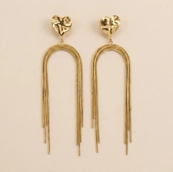 Gold_Stainless_Steel_Heart_Stud_Tassel_Drop_Earrings_For_Women_(ERSS-35)