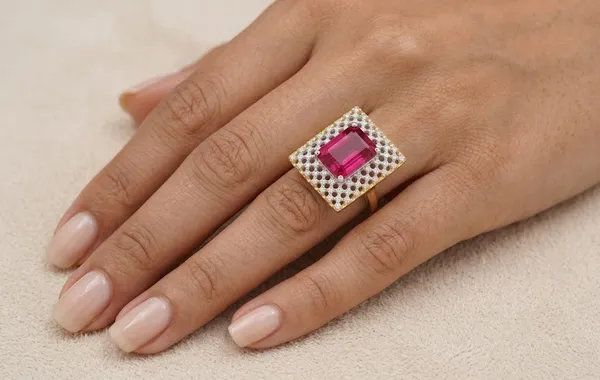 Gold_Stainless_Steel_Ruby_Diamond_Halo_Statement_Ring_For_Women_(RGSS-09B)