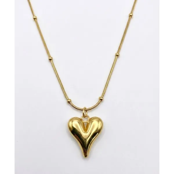 Gold_Stainless_Steel_Elongated_Heart_Pendant_Necklace_For_Women_(PNSS-24)