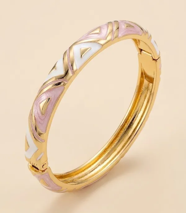Gold_Metal_Enamel_Twisted_Bangle_Bracelet_For_Women_(BRENCF-03B)