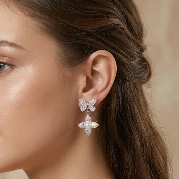 Silver_Metal_Cubic_Zirconia_Butterfly_Pearl_Drop_Earrings_For_Women_(ERAD-09)