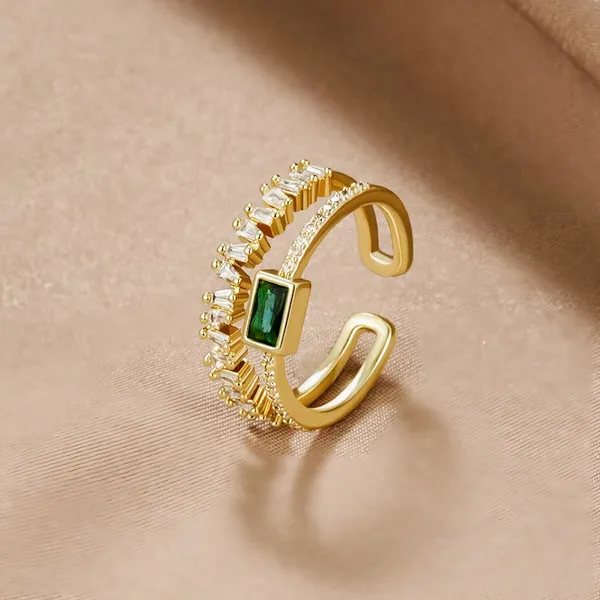 Gold_Plated_Green_Stone_Adjustable_Double_Band_Ring_For_Women_(RGSS-35)