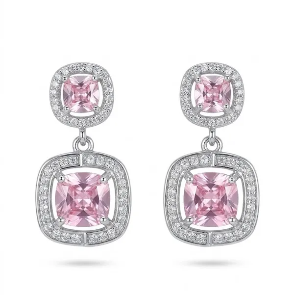 Silver_Pink_Cubic_Zirconia_Cushion_Halo_Drop_Earrings_For_Women_(ERAD-02A)