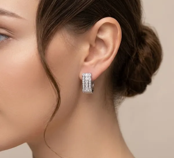 Silver_Metal_Crystal_Three_Row_Hoop_Earrings_For_Women_(ERAD-04)