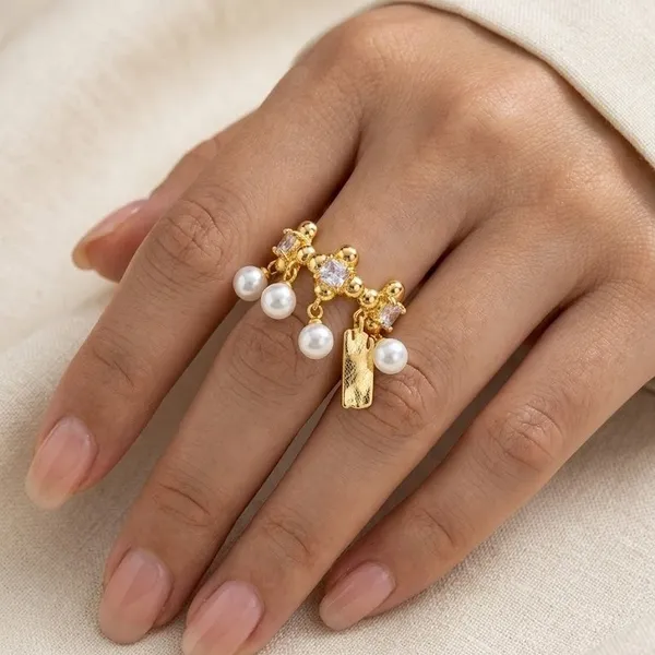 Gold_Stainless_Steel_Pearl_Drop_Statement_Ring_For_Women_(RGSS-24)