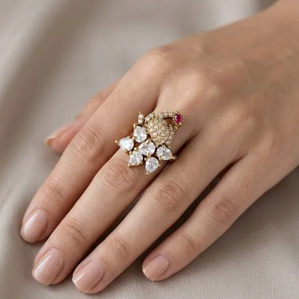 Gold_Stainless_Steel_Peacock_Ruby_White_Stone_Statement_Ring_For_Women_(RGSS-30A)