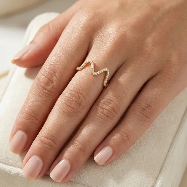 Gold_Stainless_Steel_Crystal_Wave_Double_Band_Ring_For_Women_(RGSS-10B)
