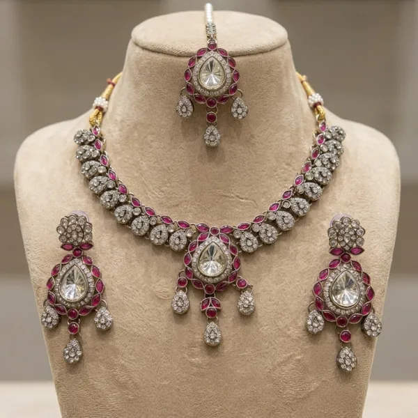 Ruby_Crystal_Designer_Jewelry_Set