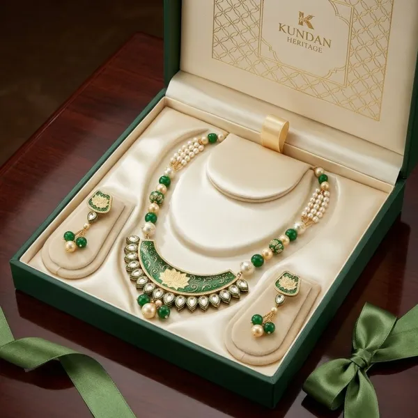 Vrinda_Lotus_Meenakari_&_Emerald_Pearl_Mala_Set