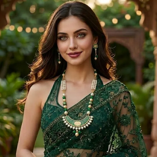 Vrinda_Lotus_Meenakari_&_Emerald_Pearl_Mala_Set