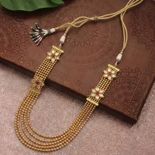 Noor_Multi-Layered_Gold_Bead_&_Kundan_Floral_Mala