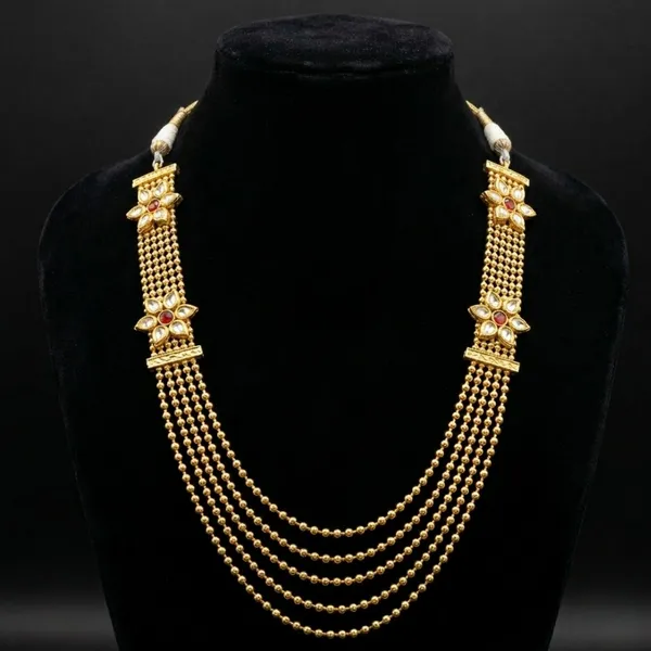 Noor_Multi-Layered_Gold_Bead_&_Kundan_Floral_Mala